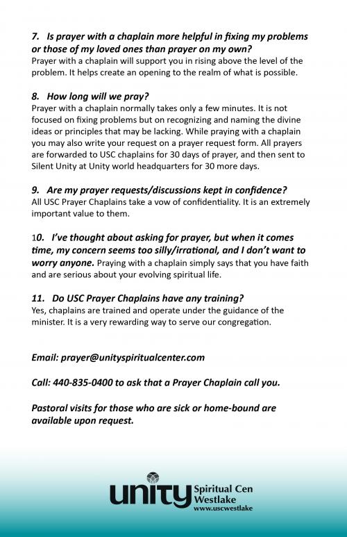 Praying with a Prayer Chaplain